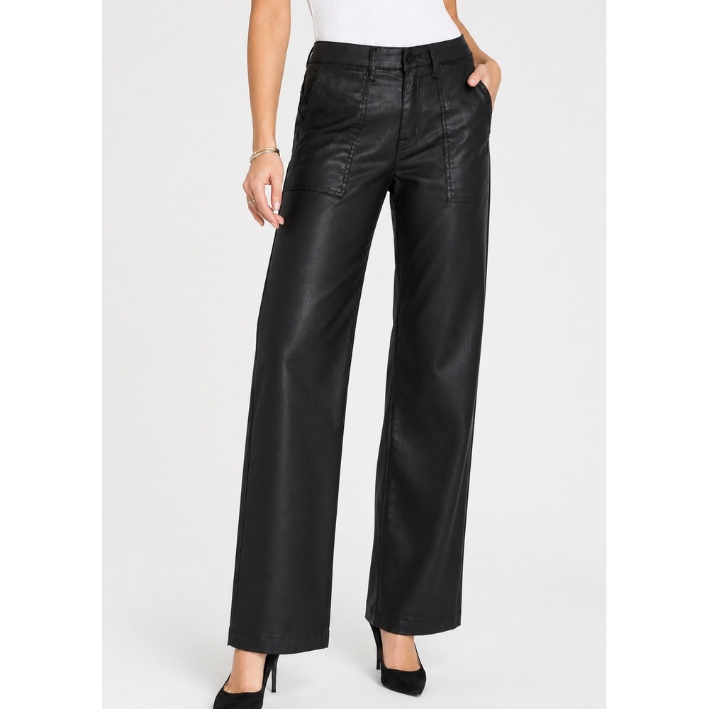 NEW Fidelity Black Joni Wide Leg Pants in Midnight Vixen Size 26